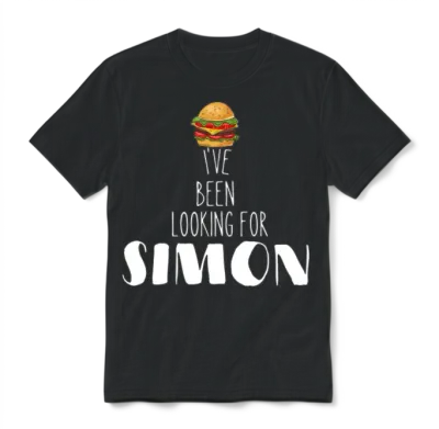 Funny Simon Saying Simon Unisex T-Shirt - Black