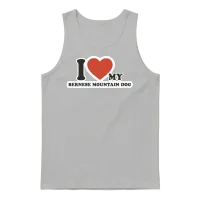 I-Love Pet Dog Dog-Breed Bernese Mountain Dog Unisex Tank Top - Ash – 1