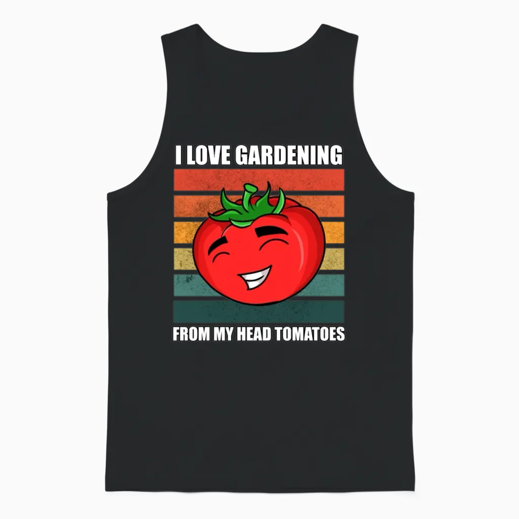 Funny Tomato Outfit Unisex Tank Top in Black