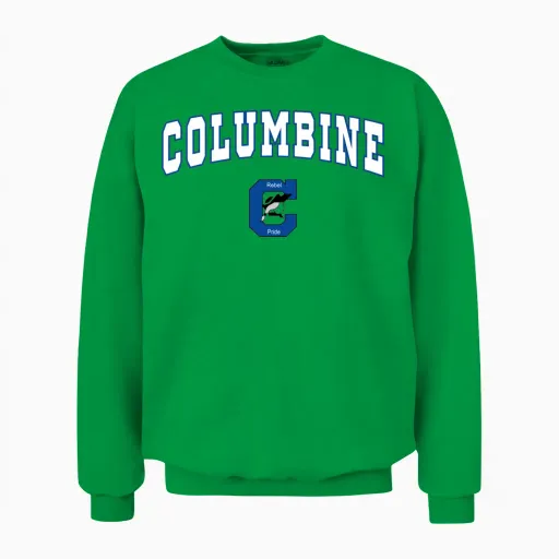 Columbine Senior High School Rebels C2 Unisex Sweatshirt in Irish Green