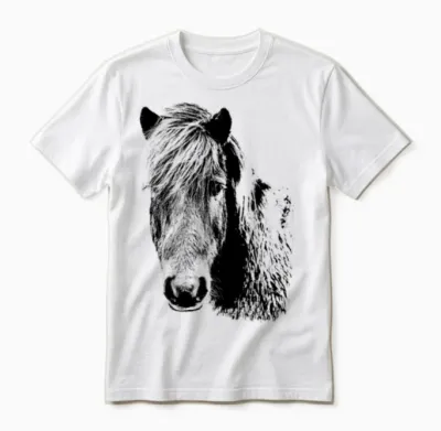 Head of a Icelandic Horse Unisex T-Shirt - White