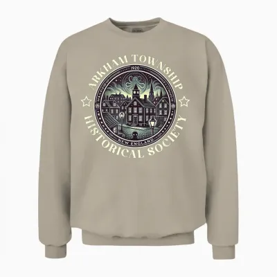 Arkham-Stadt Lovecraftscher Cthulhu-Mythos Miskatonic Horror Unisex Sweatshirt - Sand