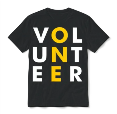One Volunteer Funny Unisex T-Shirt - Black