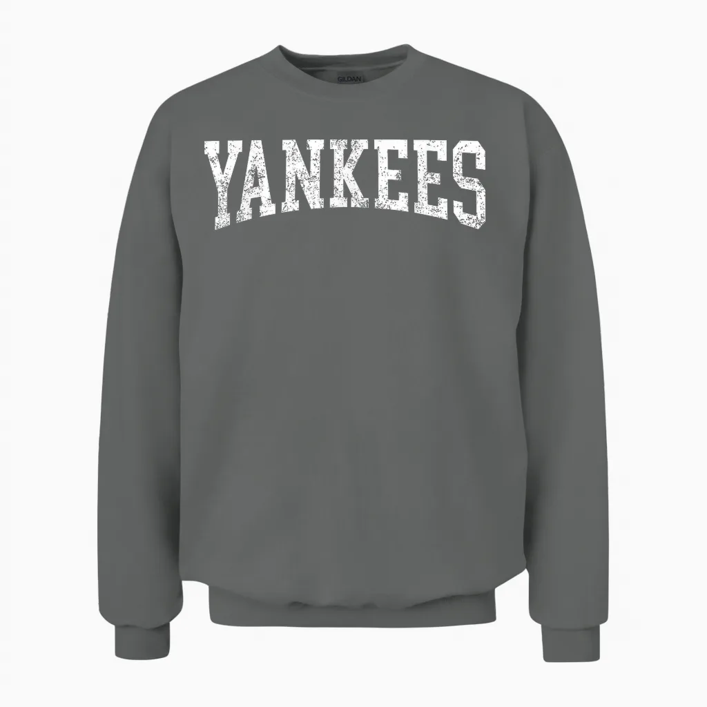 Yankees Vintage Retro Style Classic 70s & 80s Men Women Unisex Sweatshirt in Graphite Heather
