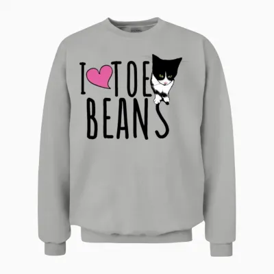 I Love Toe Beans Unisex Sweatshirt - Ash