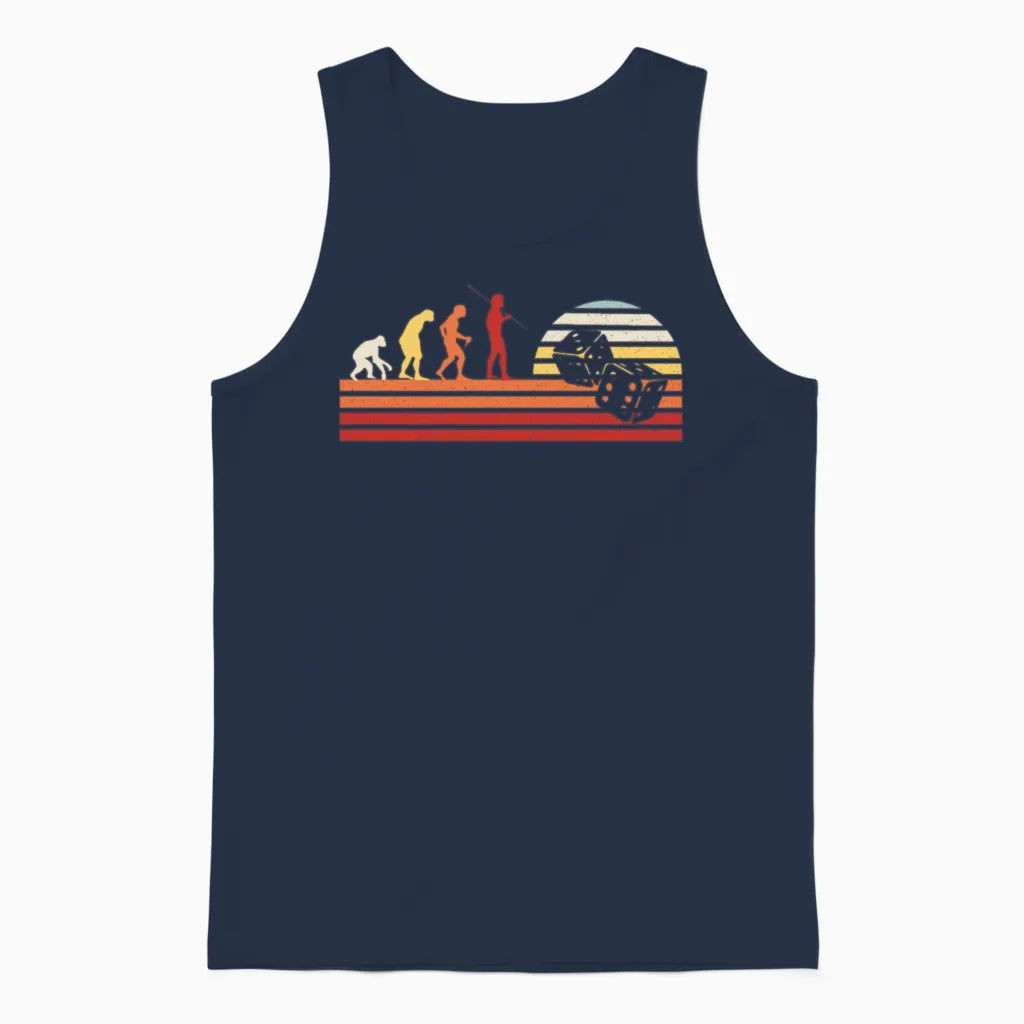 Retro Vintage Board Games Unisex Tank Top in Navy