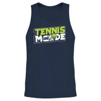 Tennis Mode on Professional Lover Player Trainer Unisex Tank Top - Navy – 2