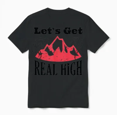 Mountains Hiking Camping Climbing Mountains Hiking Unisex T-Shirt - Black