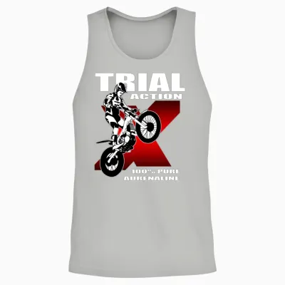 Motorcycle Trial Unisex Tank Top - Ash