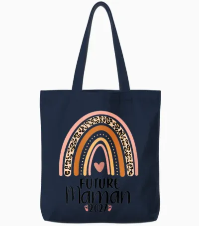 Femme Tee Shirt Future Maman 2027 Maman En 2027 Tote Bags - Navy