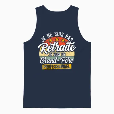 Grandpa Professional Grandfather Grandparent Retired Gift Grandpa Unisex Tank Top - Navy