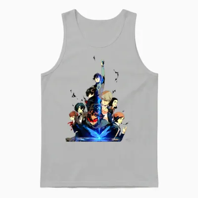 Persona 30th Anniversary Key Art (white Logo) Atlus Unisex Tank Top - Ash