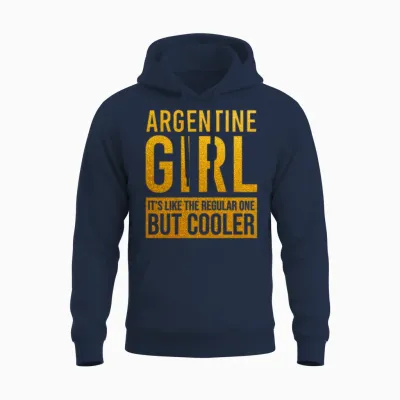 Argentine Girl Funny Unisex Hoodie - Navy