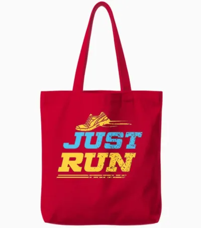 Just Run - Cross Country Tote Bags - Red