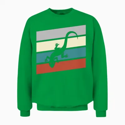 Lizard Retro Unisex Sweatshirt - Irish Green