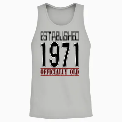 1971 Official Old Black Unisex Tank Top - Ash
