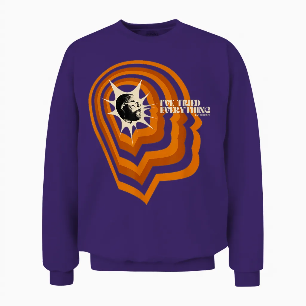 Teddy Floats Bang! T-Shirt, Black Unisex Sweatshirt in Purple