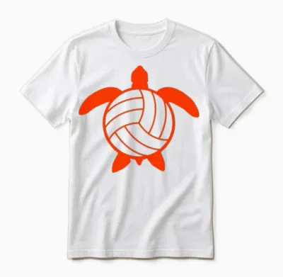 Water Turtle Volleyball Sport Hobby Volley Logo Unisex T-Shirt - White
