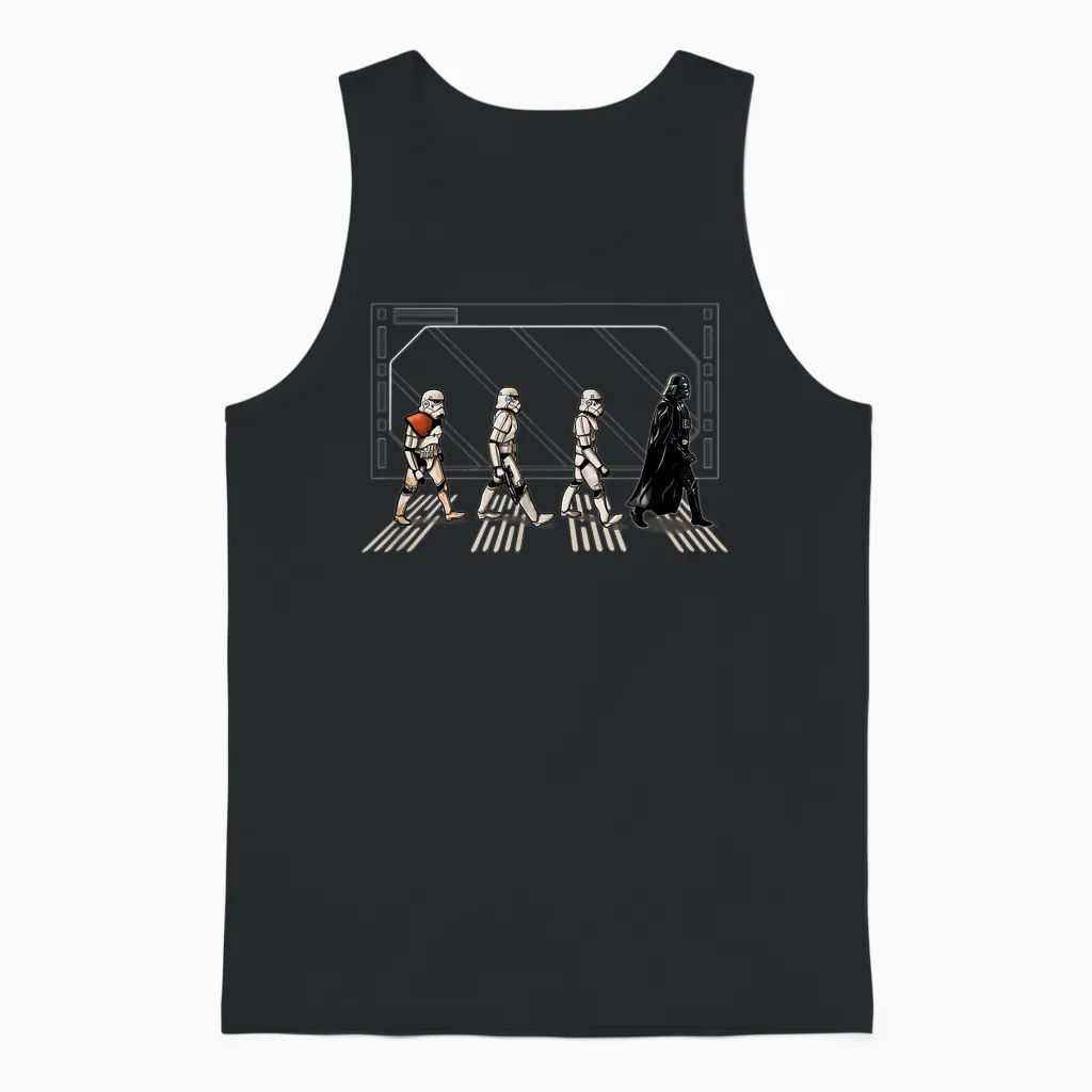 Star Wars Classic Darth Vader & Stormtroopers Abbey Road Unisex Tank Top in Black