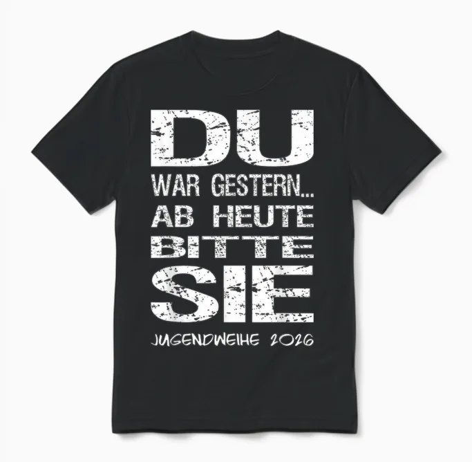 Jugendweihe 2026 Gästebuch Unisex T-Shirt in Black