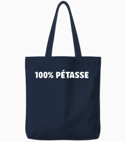 Super Surnom Pétasse Mignonne Humour 100% Pétasse Tote Bags - Navy