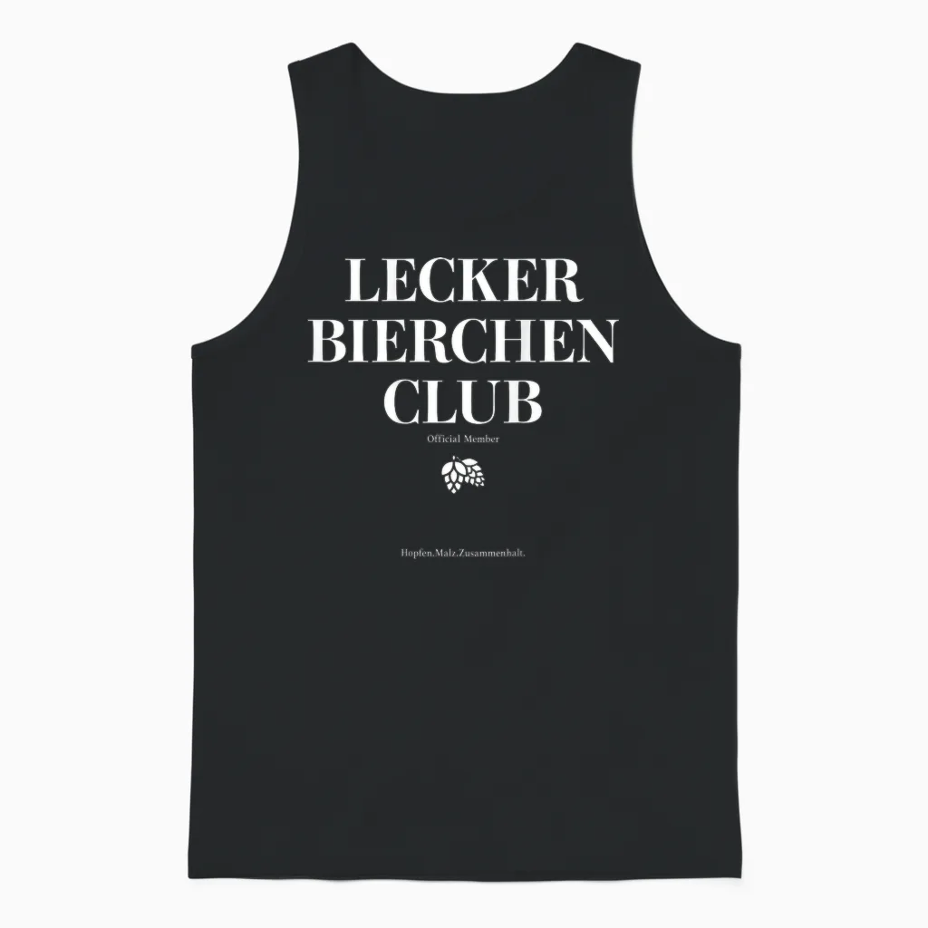 Tasty Beer Club X Official Member Mallorca Beer Back Unisex Tank Top in Black