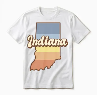 Indiana Retro Unisex T-Shirt - White