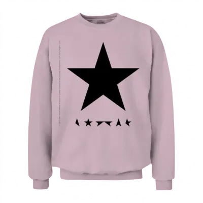 David Bowie Album Cover Blackstar Unisex Sweatshirt - Light Pink