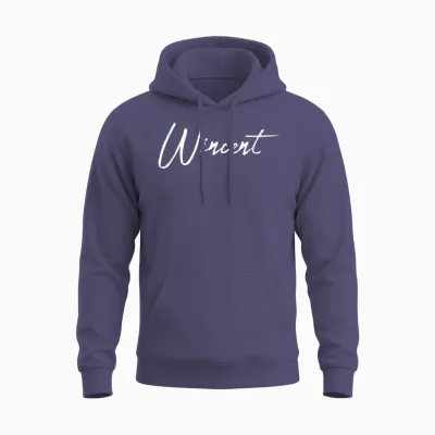 Beautiful Handwritten Font Wincent Calligraphy Unisex Hoodie - Heather Sport Dark Navy