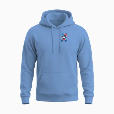 Disney Mickey and Friends 4th of July Mickey Pocket Logo Unisex Hoodie - Carolina Blue