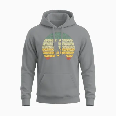Hiking Silhouette Vintage Unisex Hoodie - Sport Grey