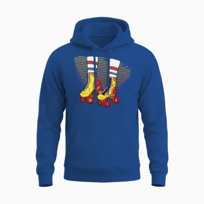 Retro Roller Skates Unisex Hoodie - Royal