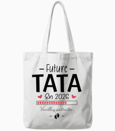 Announcement Pregnancy 1st Child - Future Tata Scheduled for 2026 Tote Bags - White