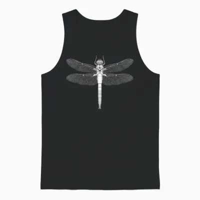 Dragonfly Insect Motif Wings Insects Dragonflies Unisex Tank Top - Black