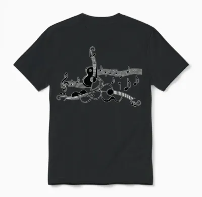 Music Instruments Unisex T-Shirt - Black