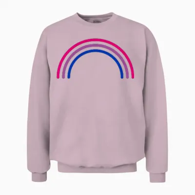 Bisexual Rainbow Bisexuell Regenbogen Subtle Bi Pride Unisex Sweatshirt - Light Pink