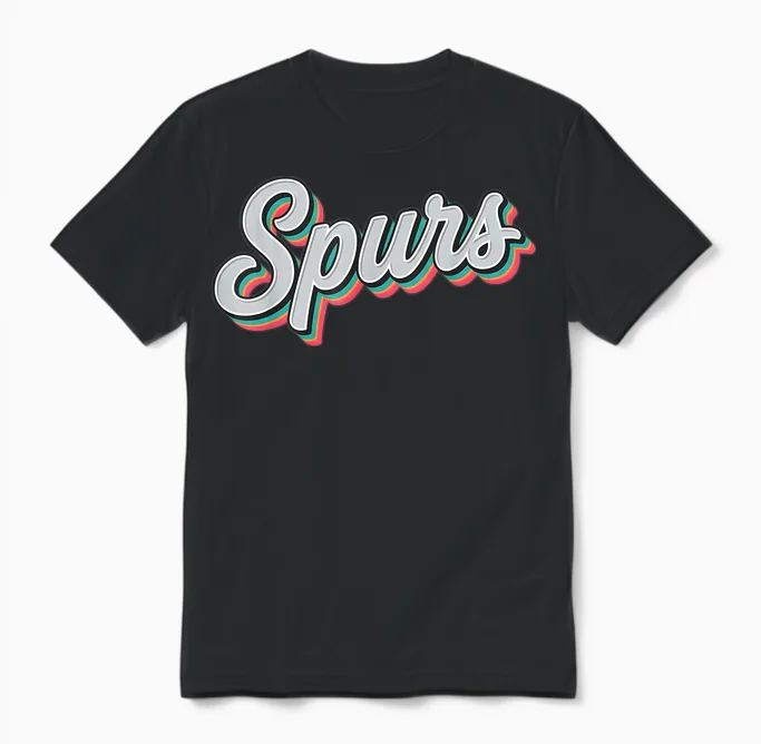 Vintage Spurs Retro Classic Gifts for Men Women Unisex T-Shirt in Black