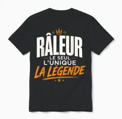 Tee Shirt Homme Râleur Le Seul L'unique La Légende Humour Unisex T-Shirt - Black