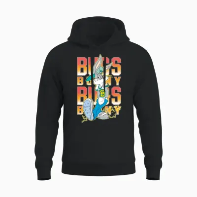 Looney Tunes Bugs Bunny Hiphop Unisex Hoodie - Black
