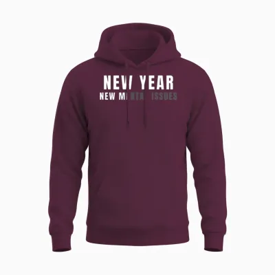 New Year New Me Mental Issues Funny Unisex Hoodie - Maroon