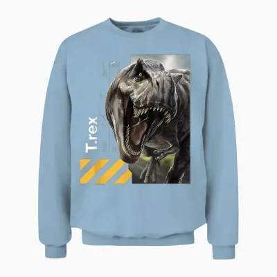 Jurassic World Rebirth Tyrannosaurus Covert Mission Unisex Sweatshirt - Light Blue