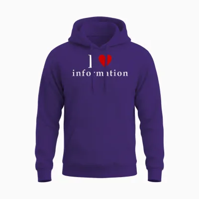 I Love Information Meme Funny Design I Love Info Meme Unisex Hoodie - Purple