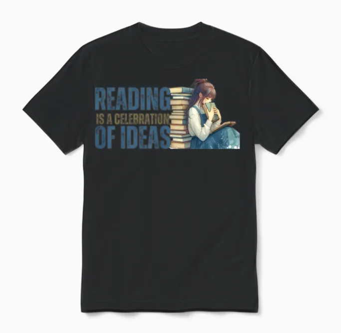 Immerse in Literary Bliss: a Book Lover’s Journey Unisex T-Shirt in Black