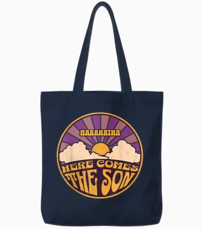 Maranatha: Hier Kommt Der Sohn Jesus, Revolution, Menschen, Ostern Tote Bags - Navy