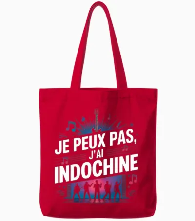 Je Peux Pas J'ai Fan Indochina Man Woman Child Concert Tote Bags - Red