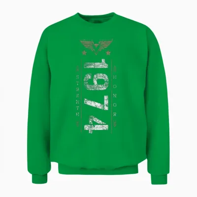 Limited Edition 1974 Strength and Honor Birthday Unisex Sweatshirt - Irish Green