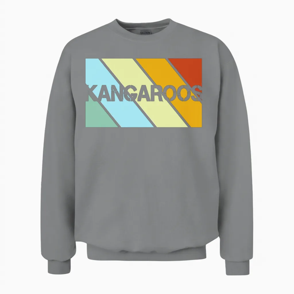 Kangaroo Retro Unisex Sweatshirt in Sport Grey