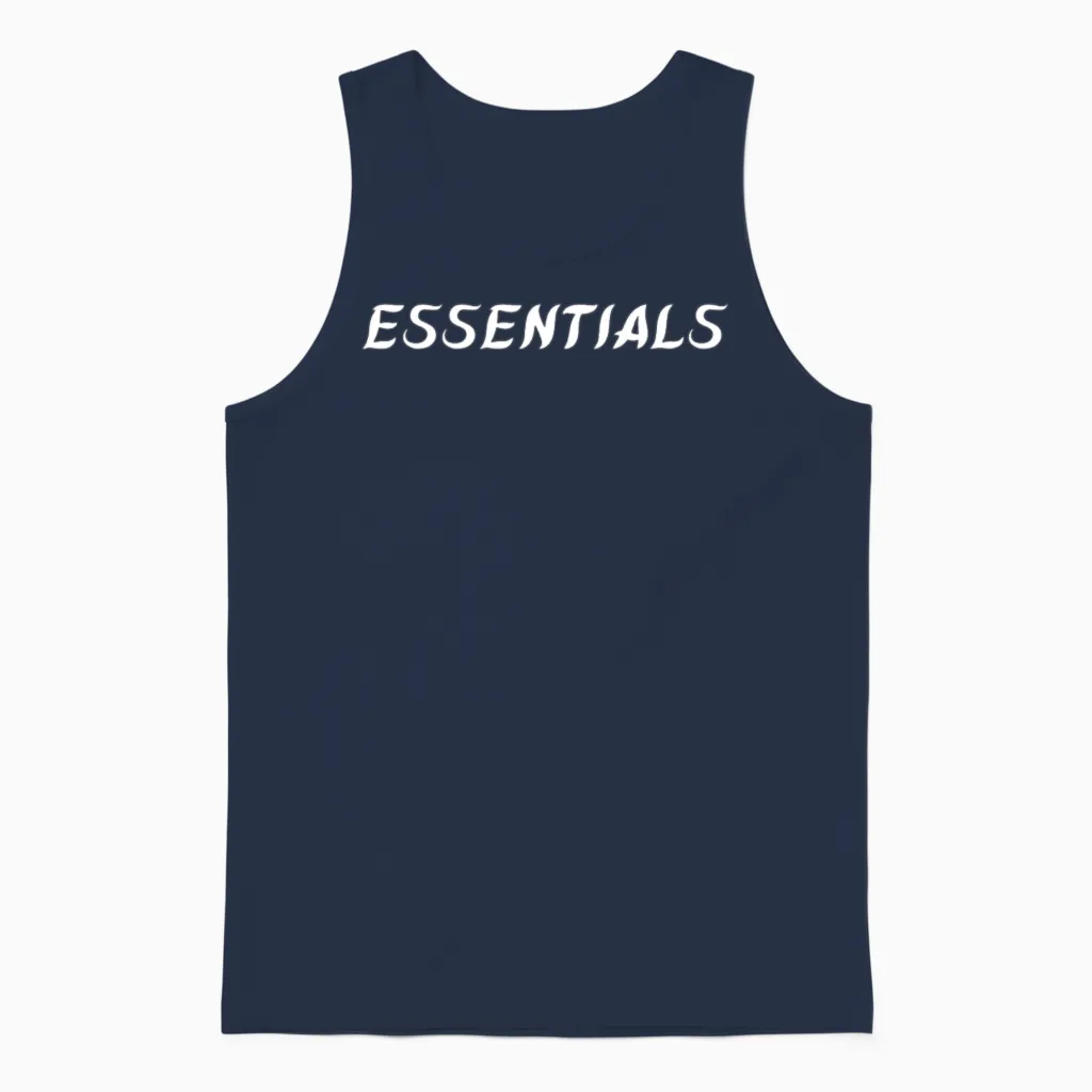 Shirt - Essentials T-Shirt for Men , Women Unisex Tank Top in Navy