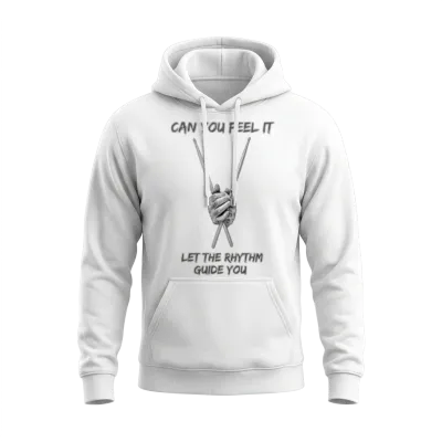 Feel the Rhythm Unisex Hoodie - White