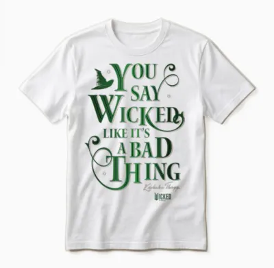 Wicked Elphaba You Say Wicked Like It’s a Bad Thing Unisex T-Shirt - White